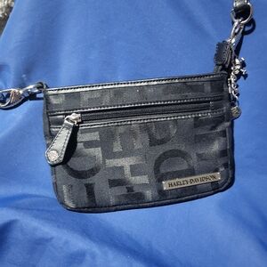 Harley-Davidson Black Belt Bag with Silver Accents